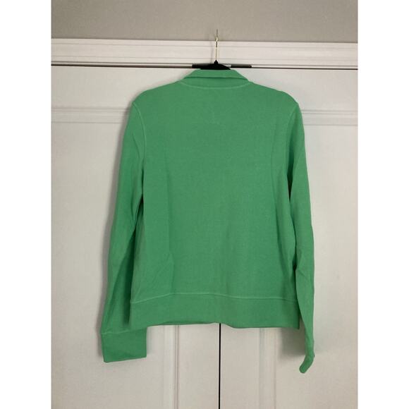 FACONNABLE Womens Medium Light Green 100% Cotton Zip Up Cardigan Knit Jacket - Picture 8 of 10